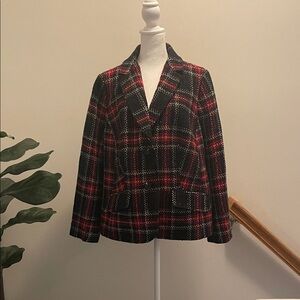 Talbots Plus Petite Plaid Blazer